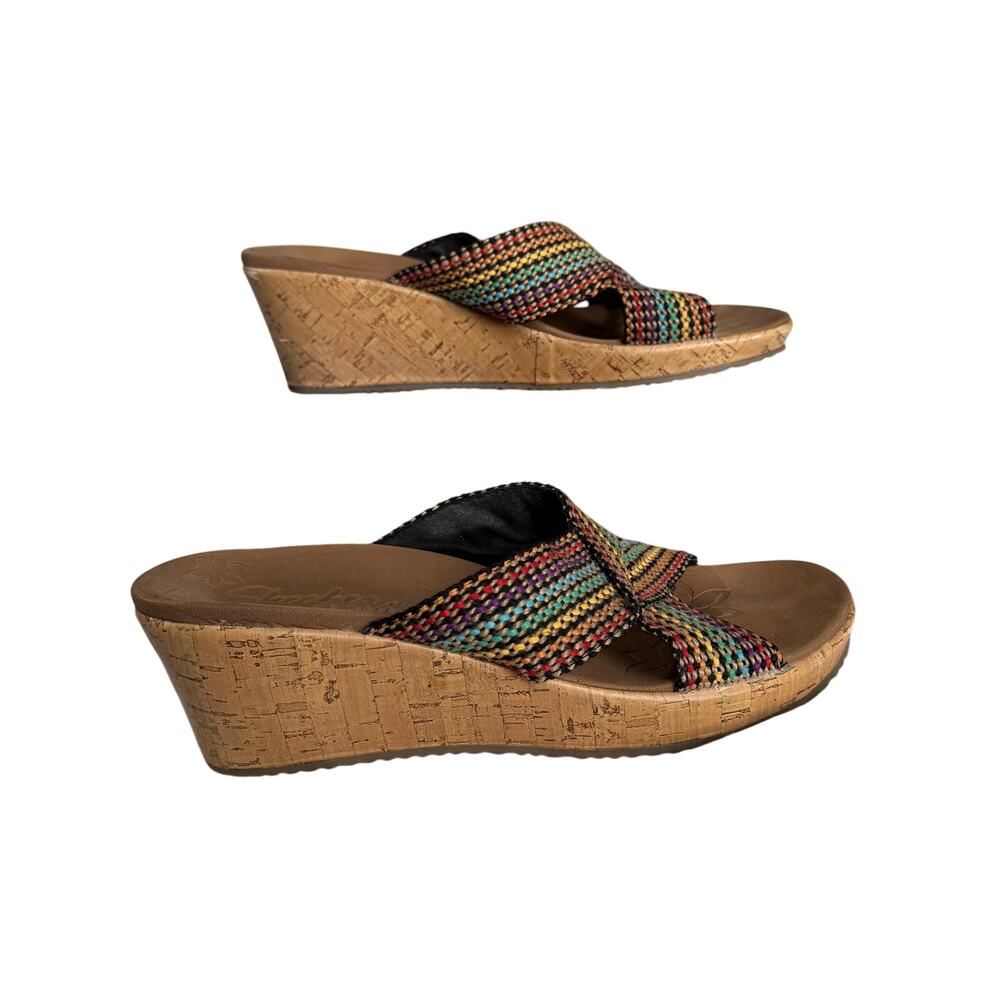 Sketchers Boho sandals cork heel size 10